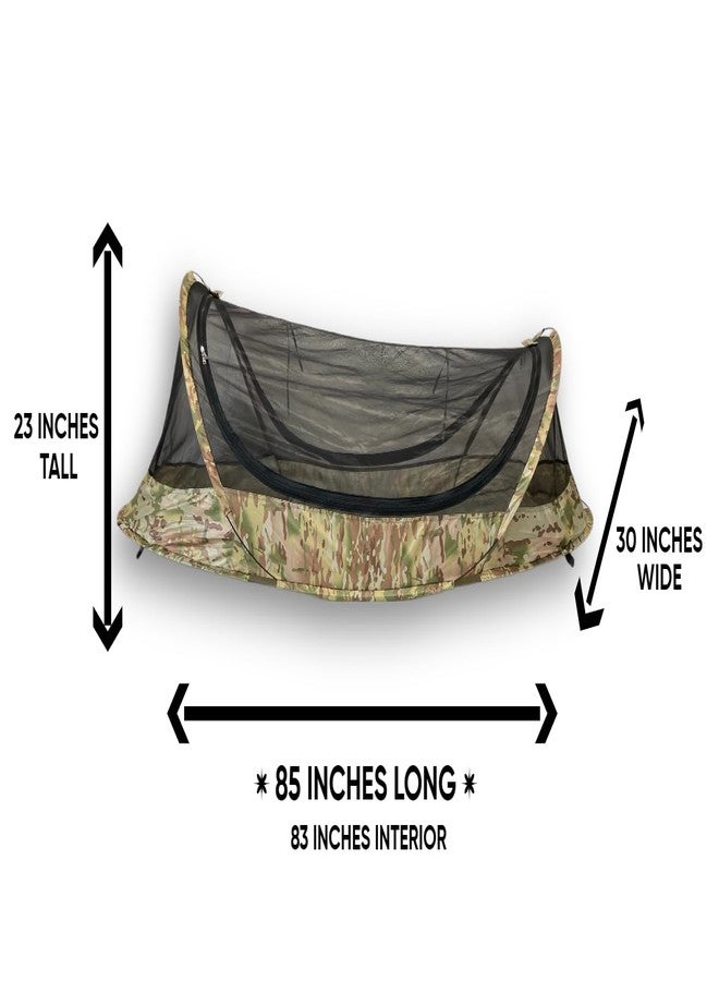 USGI Industries Bivy Tent | Lightweight Single Person Sleeping Net System for Outdoors, Camping, Survival, Hiking, Backpack | Mesh Protection (OCP) - Image 2