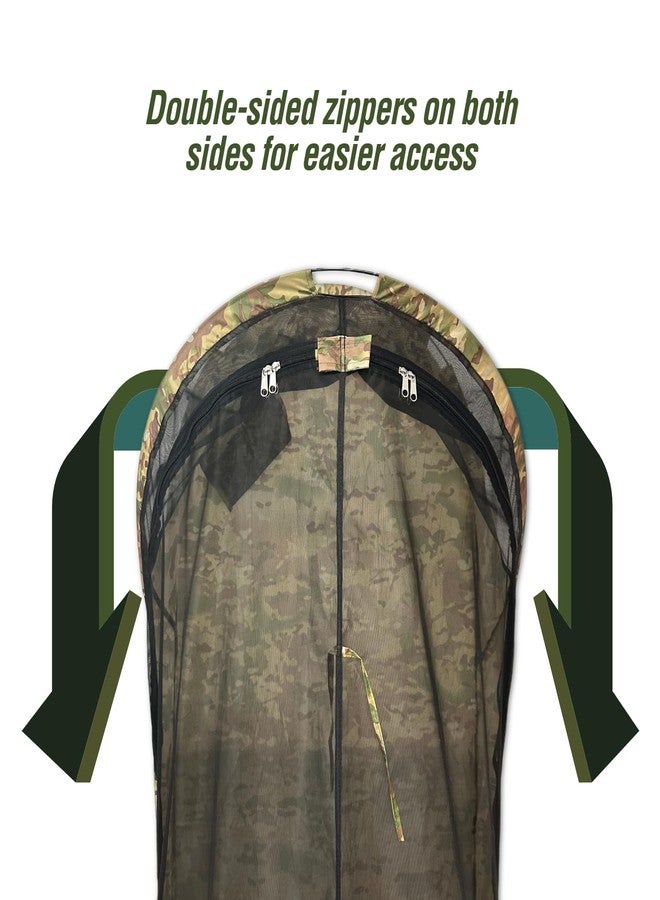 USGI Industries Bivy Tent | Lightweight Single Person Sleeping Net System for Outdoors, Camping, Survival, Hiking, Backpack | Mesh Protection (OCP) - Image 3