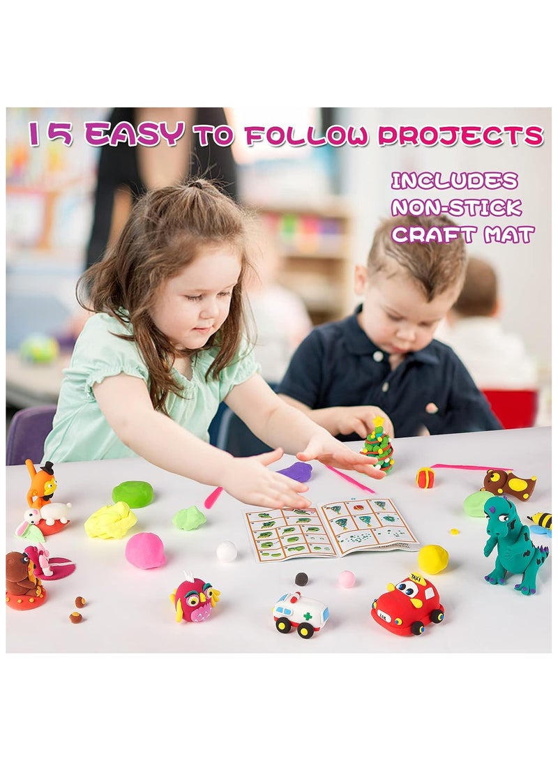 NNEWVANTE Air Dry Clay Kit - 24 Colors Air Dry Ultra Light Clay, Modeling Clay for Kids,Safe & Non-Toxic, Non-Sticky Soft and Super Light, Arts and Crafts Gift for Boys Girls,Great Gift for Kids. - Image 3