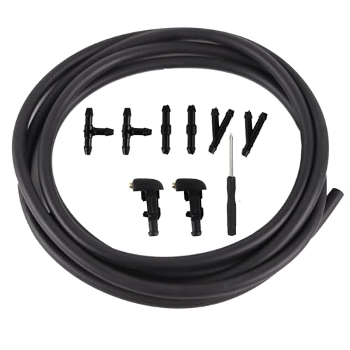 Omrisy Windshield Washer Nozzles Kit Compatible with Ford F150 2004-2013 Front Windshield Spray Nozzles Wiper Spray Washer Jet and Hose repair kit with Connector Replaces # 3W7Z17603AA - Image 1