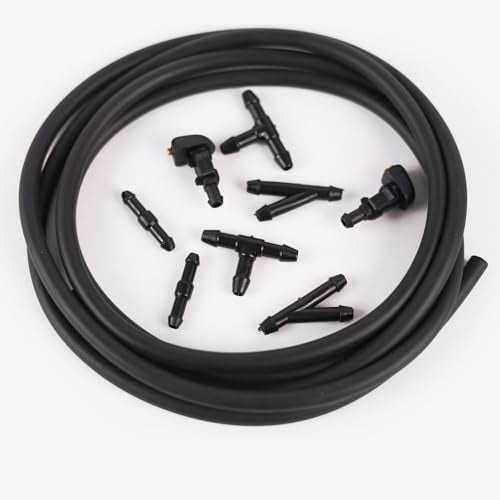 Omrisy Windshield Washer Nozzles Kit Compatible with Ford F150 2004-2013 Front Windshield Spray Nozzles Wiper Spray Washer Jet and Hose repair kit with Connector Replaces # 3W7Z17603AA - Image 5