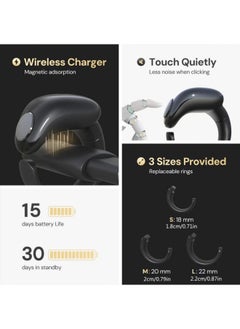 Tasbih Zikr Smart Ring, Adjustable Ring Finger Counter with 5 Sizes (16/18/20/22/24mm), APP Support Digital Counter Prayer Reminder Rings, Waterproof 4 Digit Finger Counter Zikr Ring for Muslims (Black) - pzsku/Z22C8F07D00979619C83BZ/45/_/1728541578/94093f89-0c92-4e06-91f6-936ce82b8b51