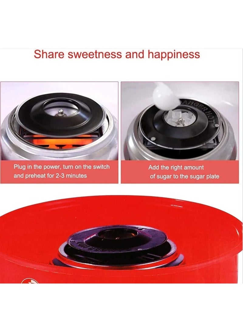 LC Cotton Candy Machine, Candy Floss Machine with Detachable Splash Guard, Electric Smooth Cotton Candy Maker Easy To Use For Kids - Image 3