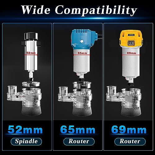FoxAlien 69mm Diameter Dust Shoe for CNC Router Machine, Compatible with 52mm Spindle Motor and 65mm Router, Hose Diameter 38mm - Image 4