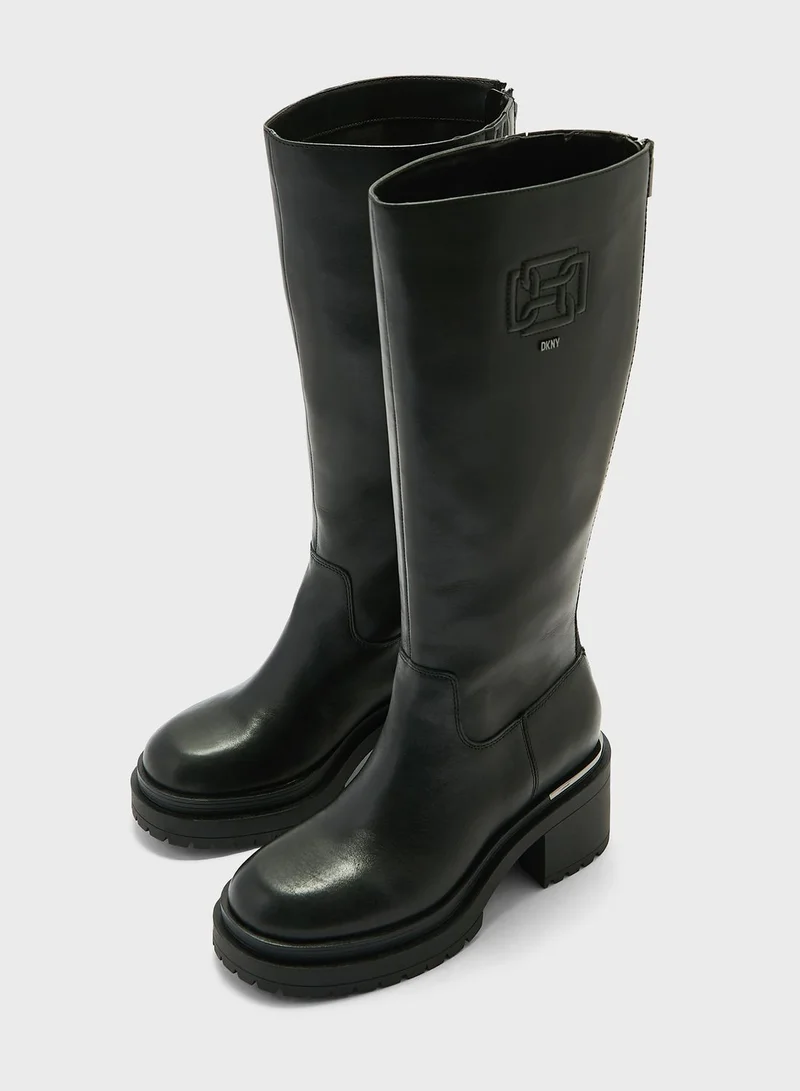 DKNY Paloma Logo Knee Boots