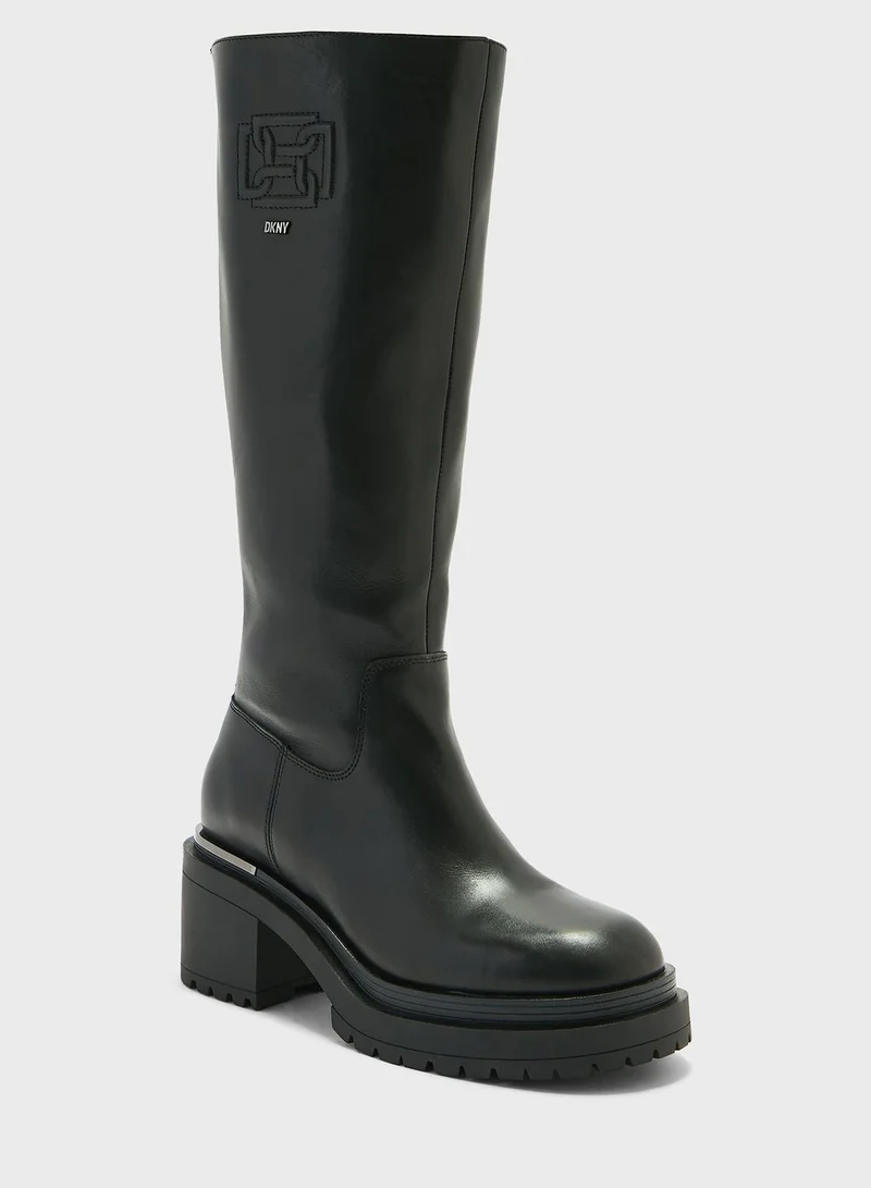 DKNY Paloma Logo Knee Boots