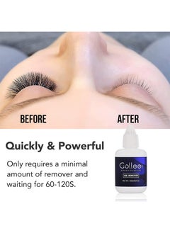 GOLLEE Eyelash Extension Gel Remover (0.51 fl.oz / 15 ml) | Acetone Free, Quick Lash Extension Removal Odorless Formula for Sensitive Eyes and Natural Eyelashes Fast Lash Adhesive Dissolution Time - 60 Se  - Image 2