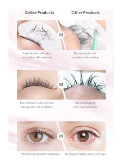 GOLLEE Eyelash Extension Gel Remover (0.51 fl.oz / 15 ml) | Acetone Free, Quick Lash Extension Removal Odorless Formula for Sensitive Eyes and Natural Eyelashes Fast Lash Adhesive Dissolution Time - 60 Se  - Image 4