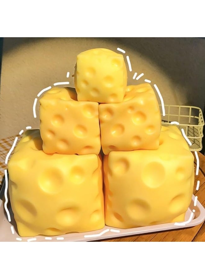 Cheese Squishy (7cm),Cheese Block Squeeze Toy,Squishies Stress Relief Fidget Toy for 3+ Year Boys Girls,Classroom, Party Favors,Goodie Bags Fillers, Birthday Day Gifts and Prize - Image 4