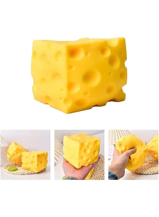 Cheese Squishy (7cm),Cheese Block Squeeze Toy,Squishies Stress Relief Fidget Toy for 3+ Year Boys Girls,Classroom, Party Favors,Goodie Bags Fillers, Birthday Day Gifts and Prize - Image 5