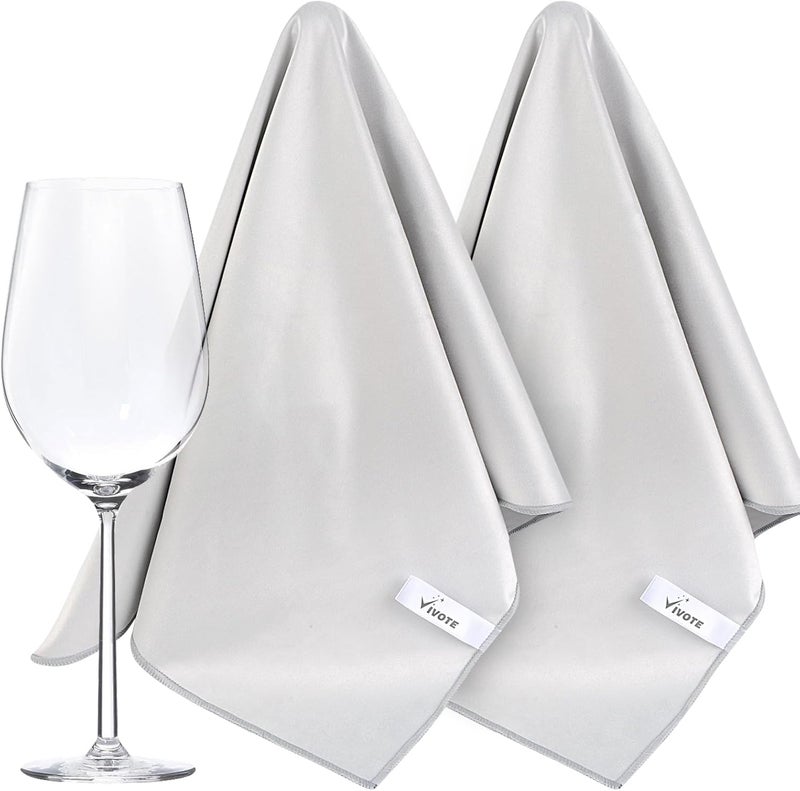 VIVOTE Microfibre Cleaning and Polishing Cloths - Light Grey, 51 x 70 cm - Image 1