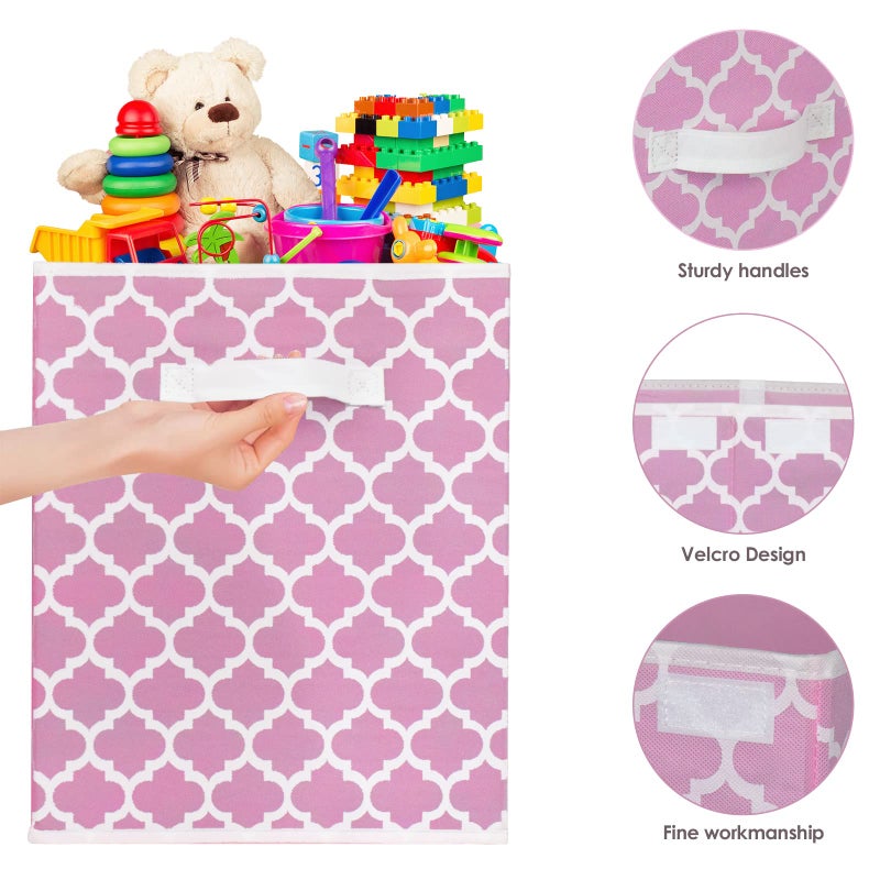 homyfort Toy Box for Girls, Kids - Large Toy Chest Organizers and Storage Boxes with Flip-Top Lid & Divider, Collapsible Container Bins for Playroom, Nursery, Closet, Living Room, 24.5"x13"x16", Pink - Image 5