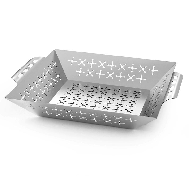 Skyflame Skyflame Stainless Steel Grill Baskets for Outdoor Grill, Thick Meat/Steak/Shrimp/Chop/Vegetable Grilling Basket with Handle, BBQ Grill Accessories for All Grills and Smokers  - Image 1