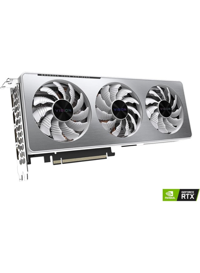 GIGABYTE GeForce RTX 3060 Ti Vision OC 8G Graphics Card, WINDFORCE 3X Cooling System, LHR, 8GB 256-bit GDDR6, GV-N306TVISION OC-8GD REV2.0 Video Card - Image 4