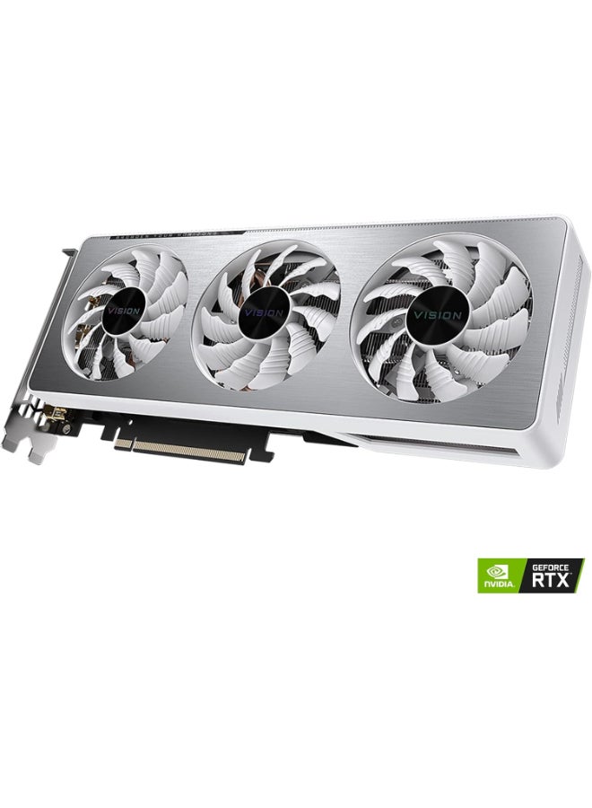 GIGABYTE GeForce RTX 3060 Ti Vision OC 8G Graphics Card, WINDFORCE 3X Cooling System, LHR, 8GB 256-bit GDDR6, GV-N306TVISION OC-8GD REV2.0 Video Card - Image 3