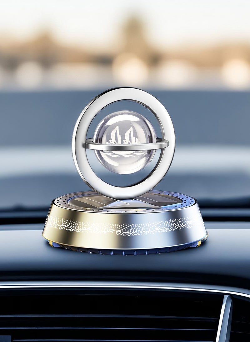 Car Air Freshener - Solar Powered Automatic Fragrance Diffuser with Fashion Design, Easy Clip-on Installation for Car/Office/Home, Ideal Gift for Car Owners (silver, Ocean) - Image 4