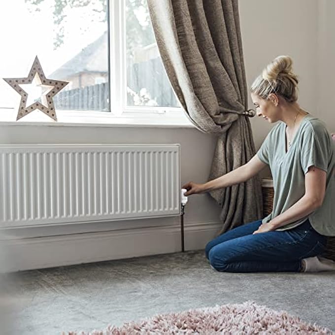 THERMOSTATIC RADIATOR VALVE HEAD, 4PCS TRV M30X1.5 RADIATOR VALVE REPLACEMENT HEAD, RADIATOR THERMOSTAT VALVE HEAD ONLY, TRV RADIATOR VALVES HEATING SYSTEM TEMPERATURE CONTROL FOR HOME OFFICE - Image 3