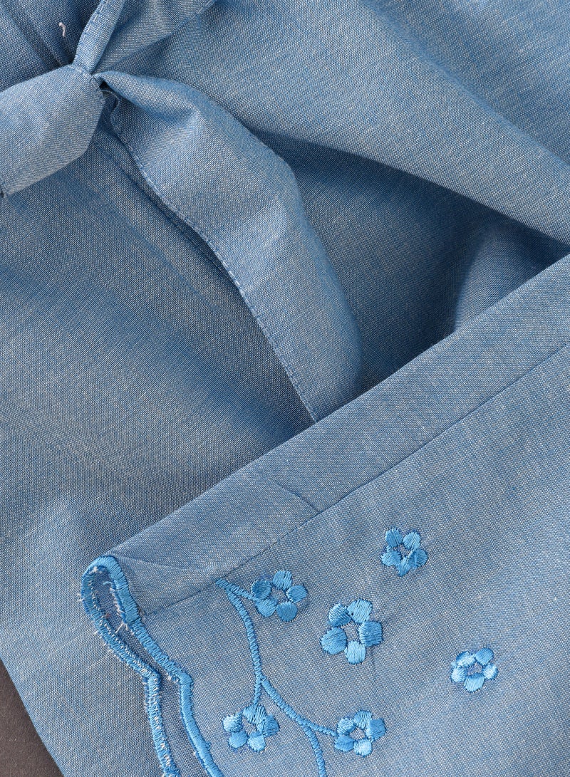 Jelliene Woven pant with shell fabric belt - Image 3