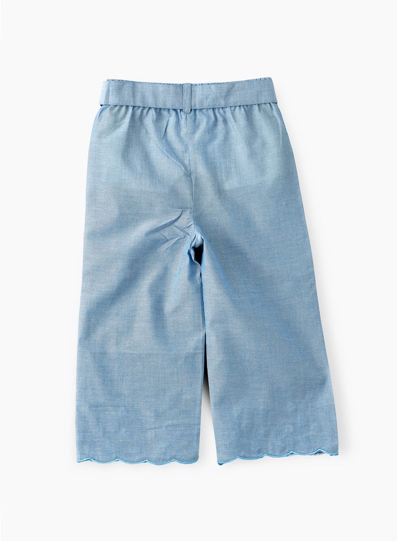 Jelliene Woven pant with shell fabric belt - Image 2