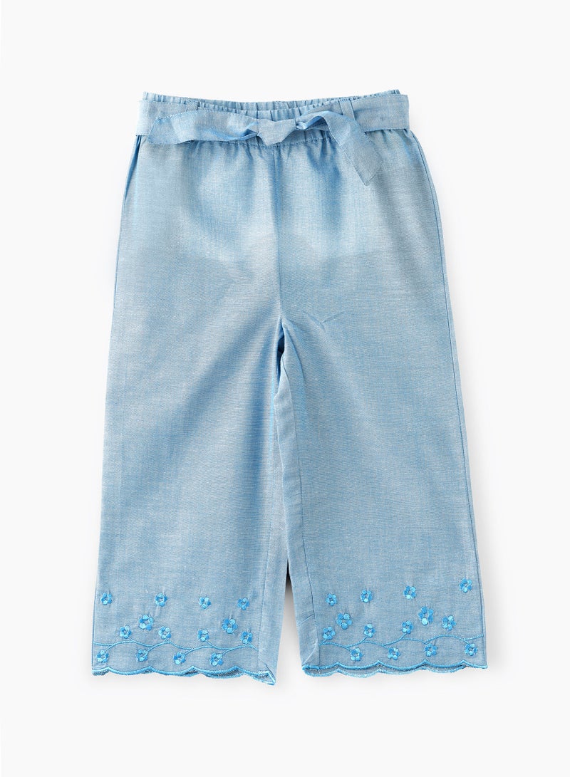 Jelliene Woven pant with shell fabric belt - Image 1