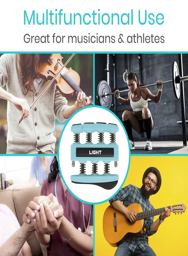 VIVE Finger Strengthener by Vive (3 Pack) Hand Grip Equipment for Guitar, Musicians, Rock Climbing & Therapy - Gripper with Exercise Guide for Strengthening Muscles - Image 4