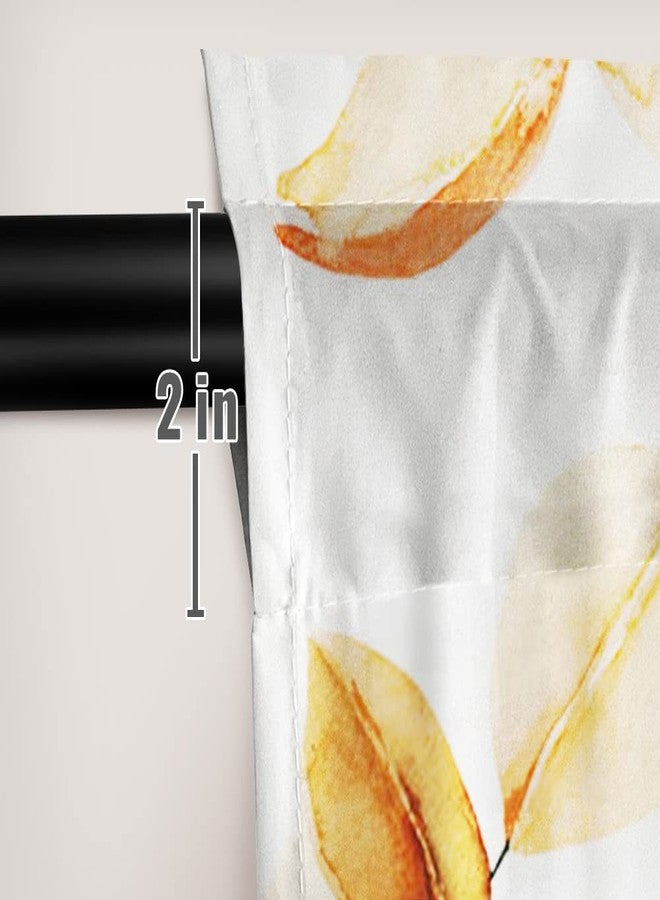 Funnytree Autumn Pumpkins Window Curtain Fall Thanksgiving Harvest Print Curtains Home Farmhouse Decor Rod Pocket Darkening Drapes for Bedroom Living Room 82 in x 84 in - Image 5