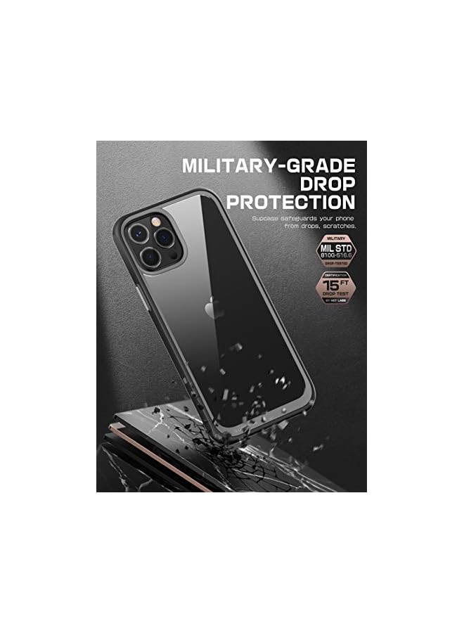 سوبكيس حافظة سلسلة Unicorn Beetle Style مصممة لهاتف iPhone 12 Pro Max (إصدار 2020) مقاس 6.7 بوصة، حافظة شفافة واقية هجينة ممتازة (أسود) - Image 4