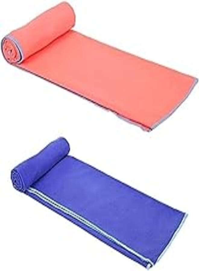 Mintra Mintra ULTRA SOFT MICROFIBRE SWIMMING TOWEL PEACH SIZE XL 110 X 175 CM + Mintra ULTRA SOFT MICROFIBRE SWIMMING TOWEL BLUEBERRY SIZE M 65 X 90 CM 