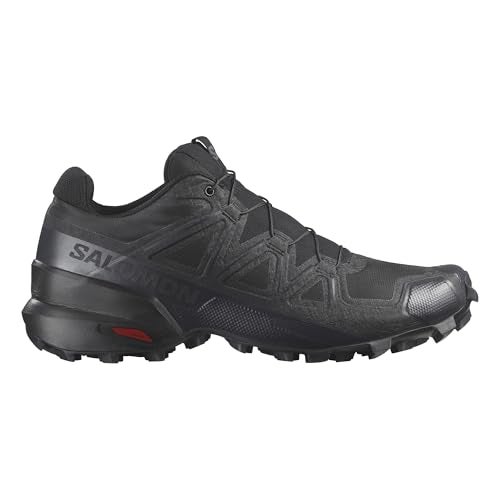 Salomon Men’s Speedcross Trail Running Shoes - Black/Black/Quiet Shade - 7.5 - Image 4