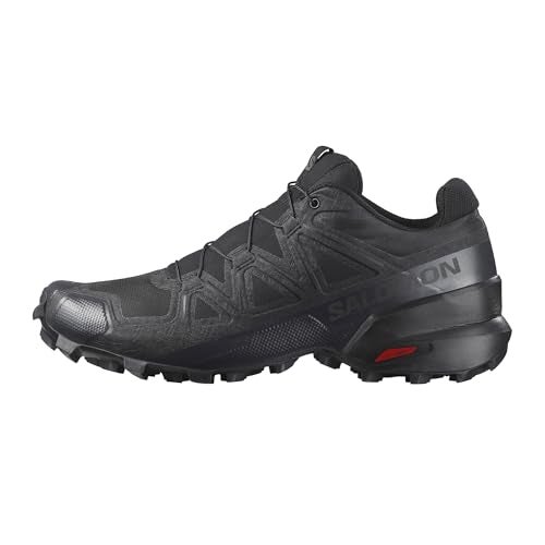 Salomon Men’s Speedcross Trail Running Shoes - Black/Black/Quiet Shade - 7.5 - Image 1