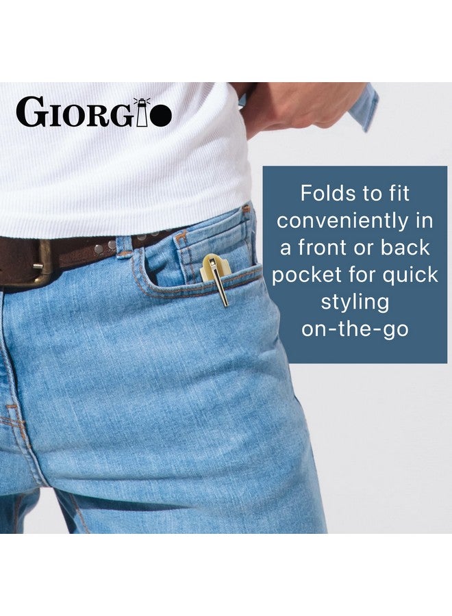 Giorgio G20 IVY Folding Fine Tooth Mustache and Beard Comb 6.5 Inches - Sawcut and Hand Polished Ivory Styling and Travel Comb for Everyday Hair Care - Image 4