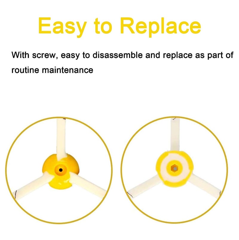 Detetap Replacement Parts for iRobot Roomba 800 900 Series 805 850 860 861 866 870 871 880 890 960 980 981 985 Vacuum Cleaner,4 Filter,4 Side Brush & Screws and 1 Set Main Roller Brush - Image 5