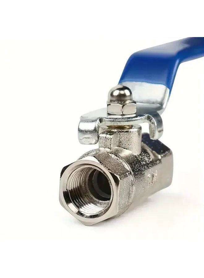 صمام الكرة ثنائي القطعة بفتحة كاملة NPT للماء والنفط والغاز 1000 PSI من سبائك الزنك - Image 2