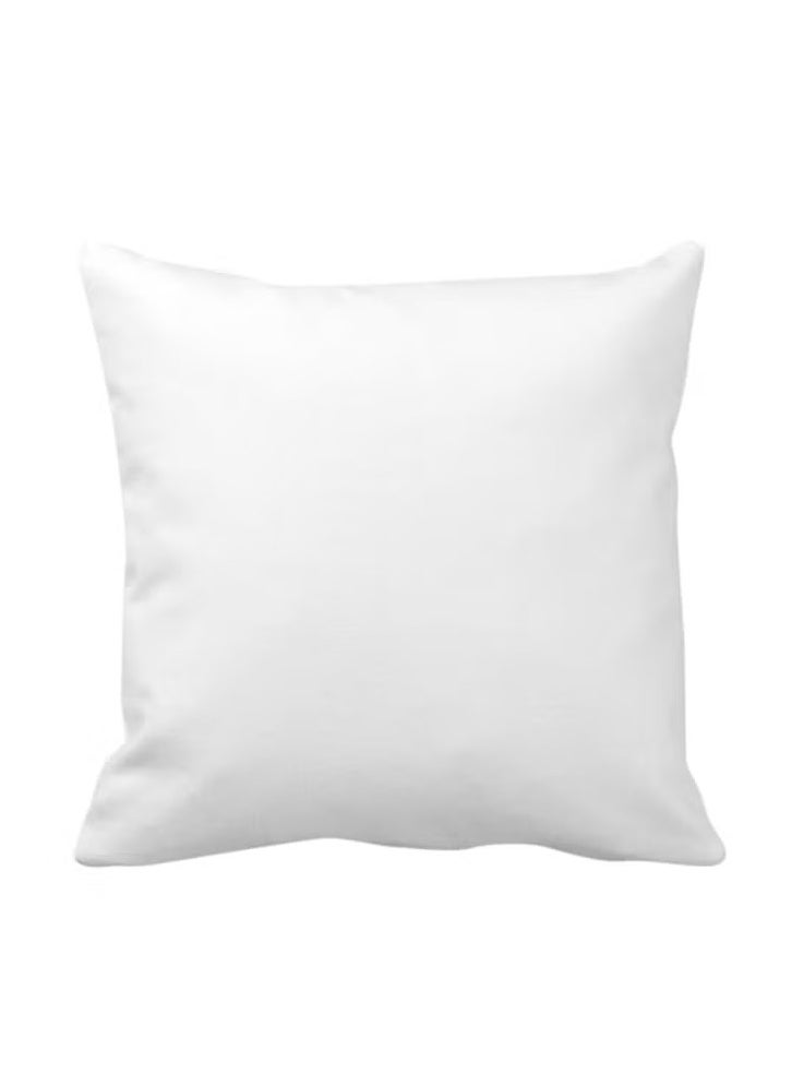 Story Of Candle - Square pillow with “I miss my mother’s bread” print, white, size 40x40 cm - Image 1