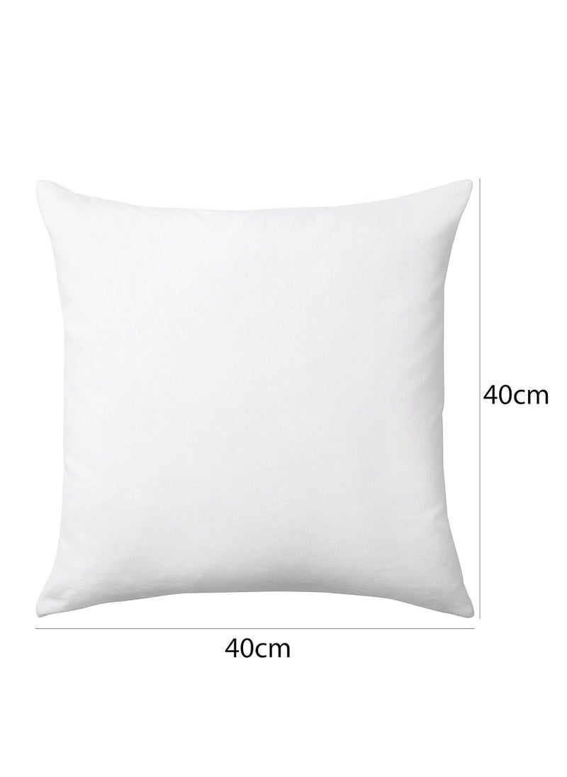 Story Of Candle - Square pillow with “I miss my mother’s bread” print, white, size 40x40 cm - Image 1