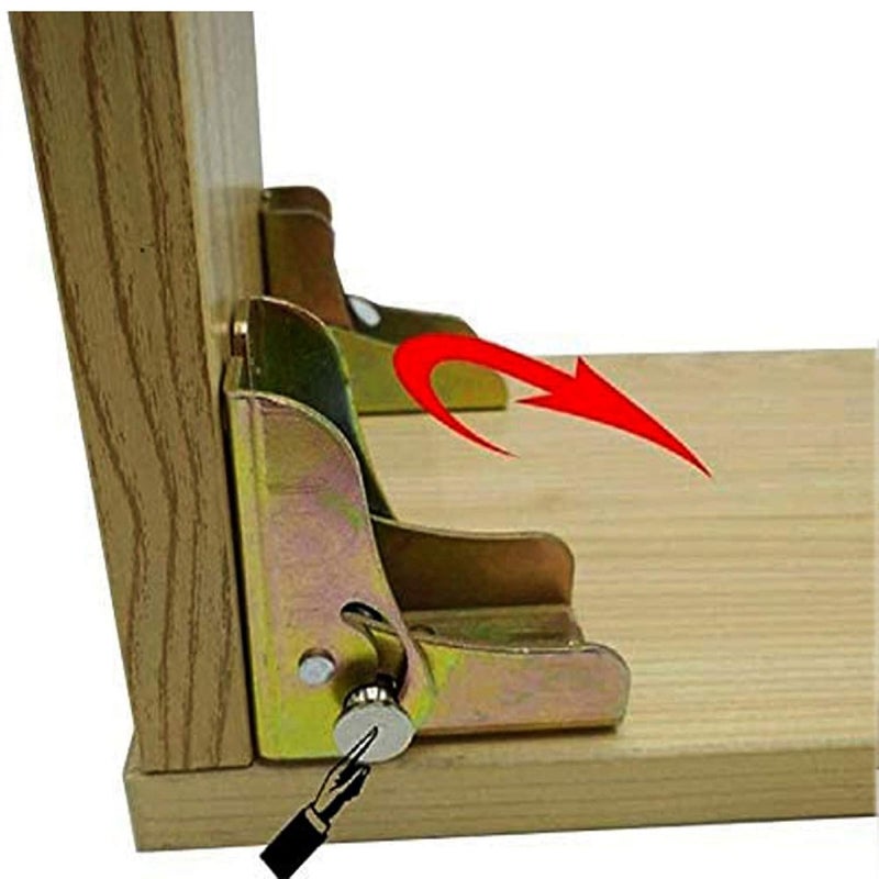 KAFENDA KAFENDA 4PCS Folding Leg Table Extension Bracket DIY Foldable Worktable Leg Support Locking Hinge Industrial Unfinished Steel  - Image 5