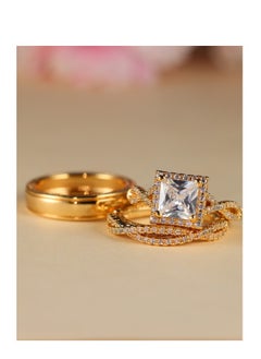 Generic Ring Three piece Set Three piece Set 19.9mm Gold White Diamond 