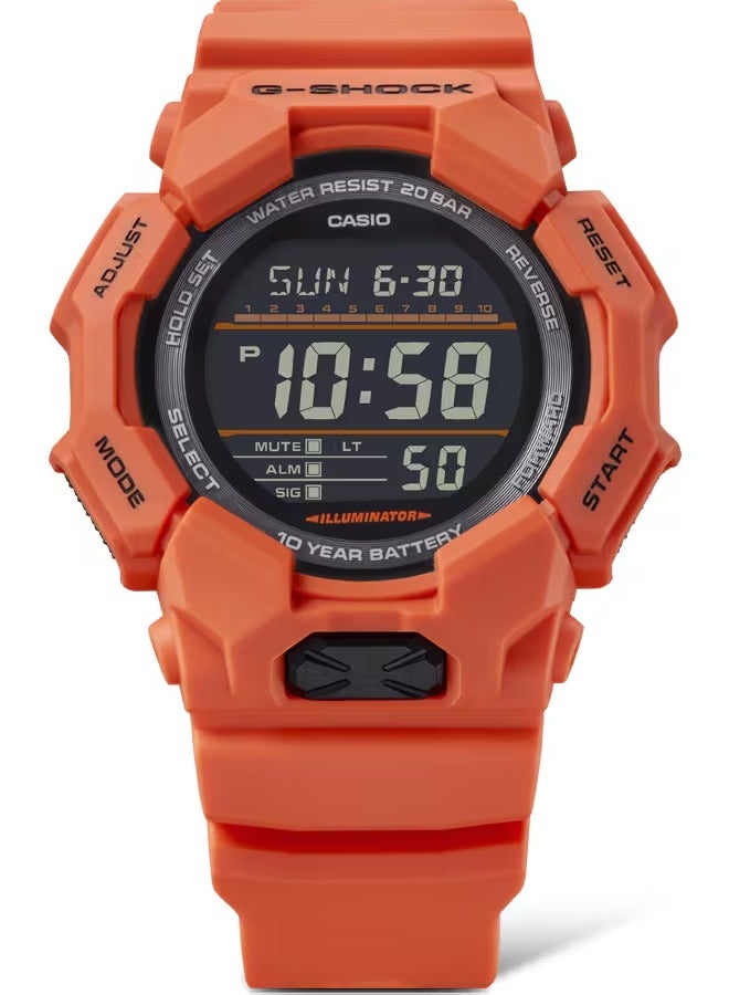 G-SHOCK ساعة يد للرجال بحزام من الراتنج الحيوي البرتقالي الرقمي GD-010-4 - 51.9 مم - Image 2
