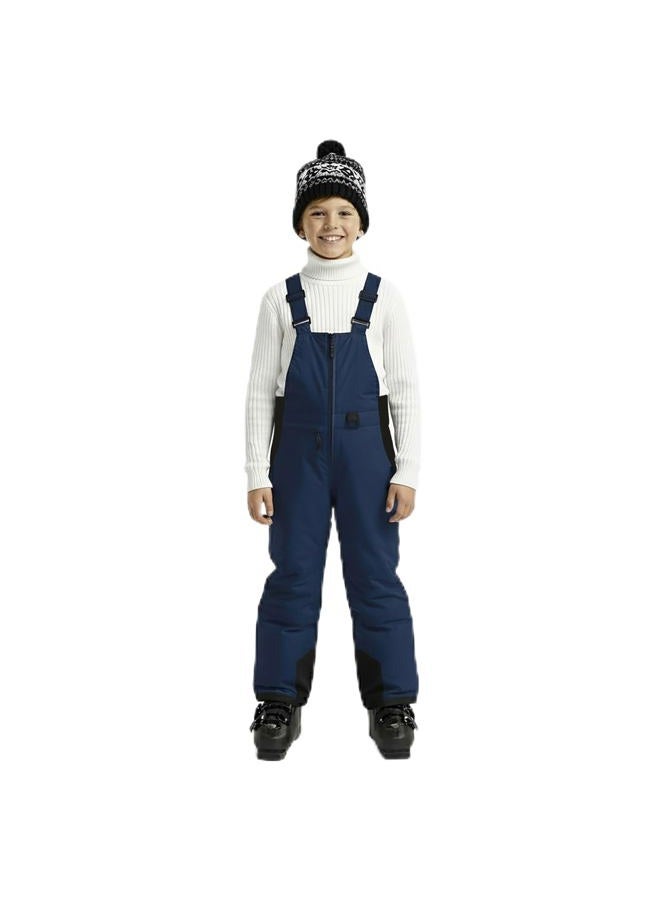 Arctic Quest Boys Girls Unisex Classic Ski & Snow Bib Overall Winter Snowsuit Water-Resistant Windproof Outdoor Rain Bib, Pure Navy, 5-6 Years - Image 1