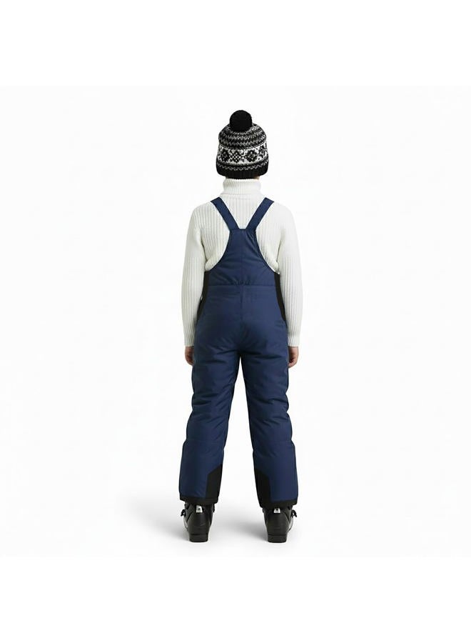 Arctic Quest Boys Girls Unisex Classic Ski & Snow Bib Overall Winter Snowsuit Water-Resistant Windproof Outdoor Rain Bib, Pure Navy, 5-6 Years - Image 3