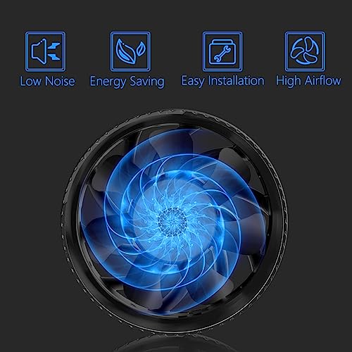 Hon&Guan 6 Inch Inline Booster Duct Fan with Speed Controller - 345 CFM Airflow with 19.2W Ultra-Low Power and Low Noise - Image 4
