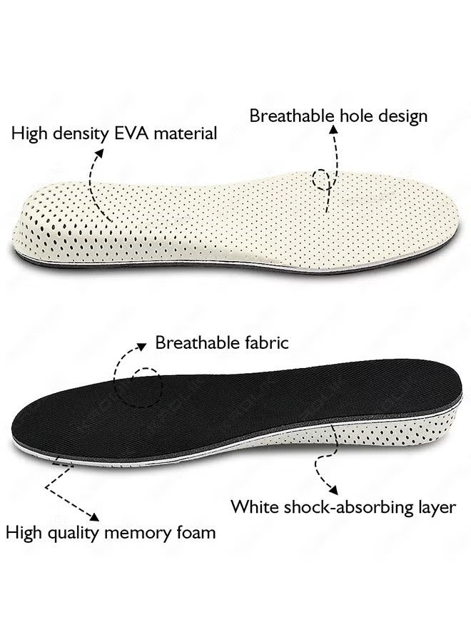 1 Pair Height Increase Insoles, Memory Foam Unisex Full-Length Invisible Heel Lift Inserts - Image 2