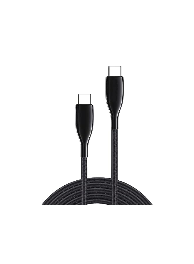 ALOCIAM كابل USB C للشحن السريع، 1م كابل USB Type C متوافق مع MacBook Pro، iPad Mini 6، iPad Air 4، Galaxy S21، Pixel، LG، Switch، جميع شواحن PD USB C (أسود 100W) - Image 2