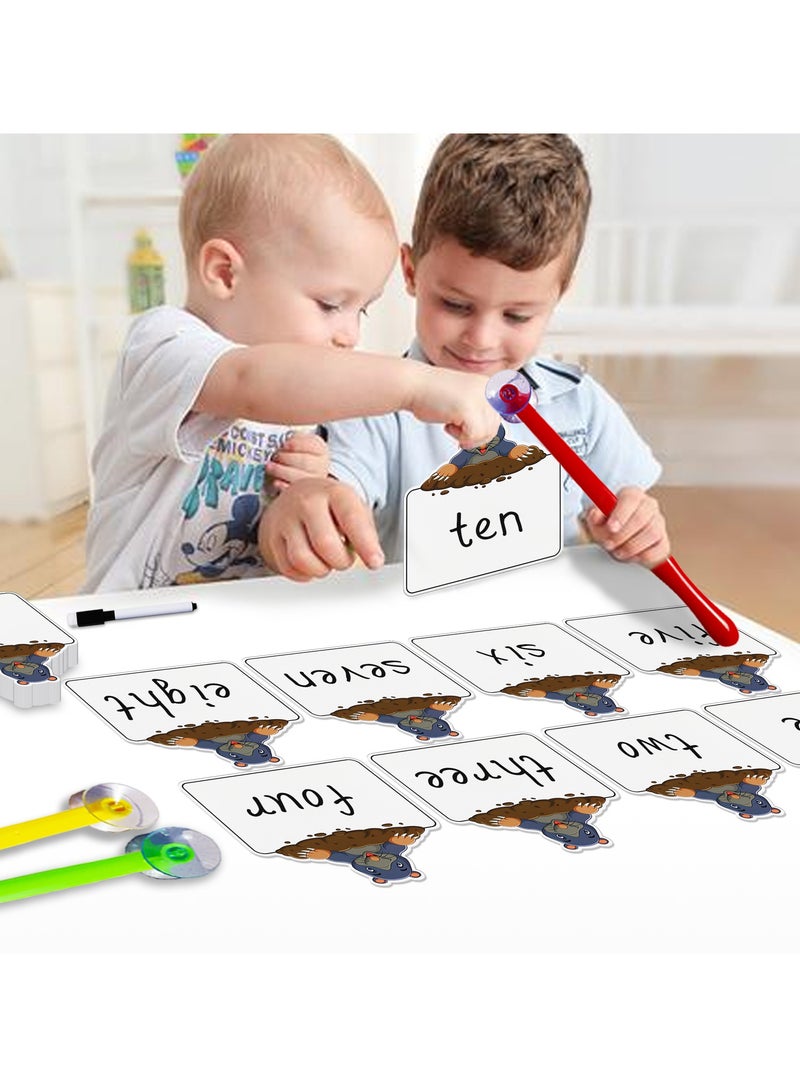 40-Pack Whiteboard Index Cards – Double-Sided Dry Erase Flash Cards with 2 Hammers & 2 Pens, Reusable Laminated Whiteboard Cards for Teachers and Students, Erasable Paper Material, Perfect for Classroom Learning, Note-Taking, Educational Games, 3 x 5 Inches, Eco-Friendly, Writable & Wipeable Surface, Ideal for Memory Exercises and Interactive Lessons  - Image 1