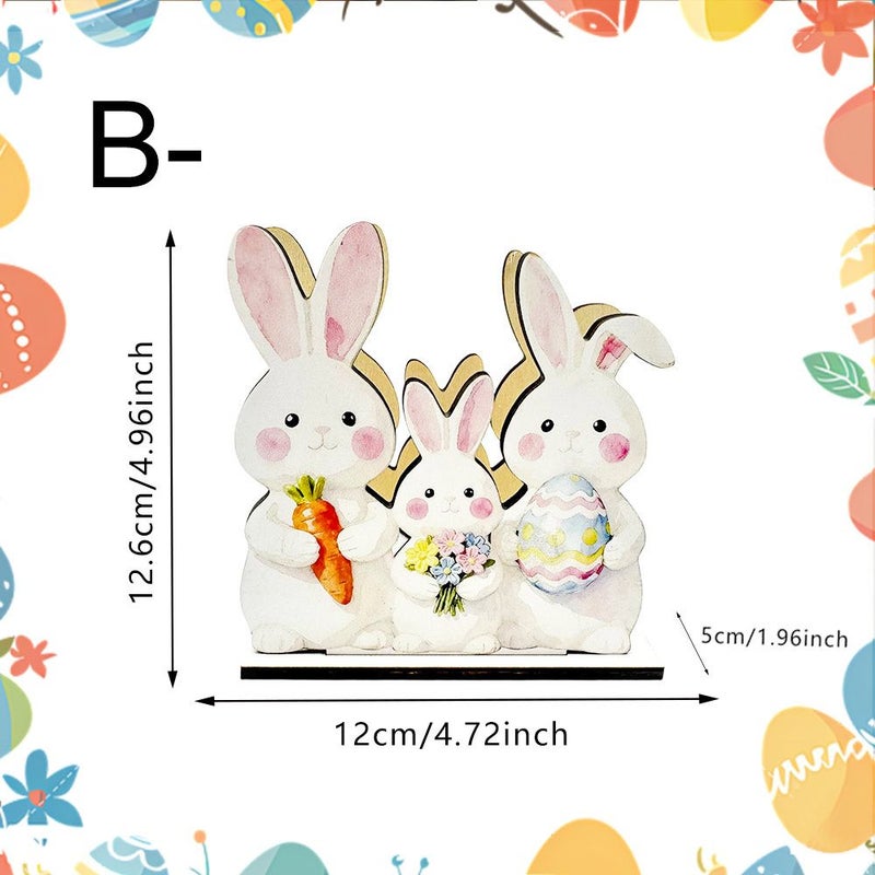 Wooden Napkin Holder With Easter Carrot Bunny Print For Outdoor Picnics 1pc - Image 4