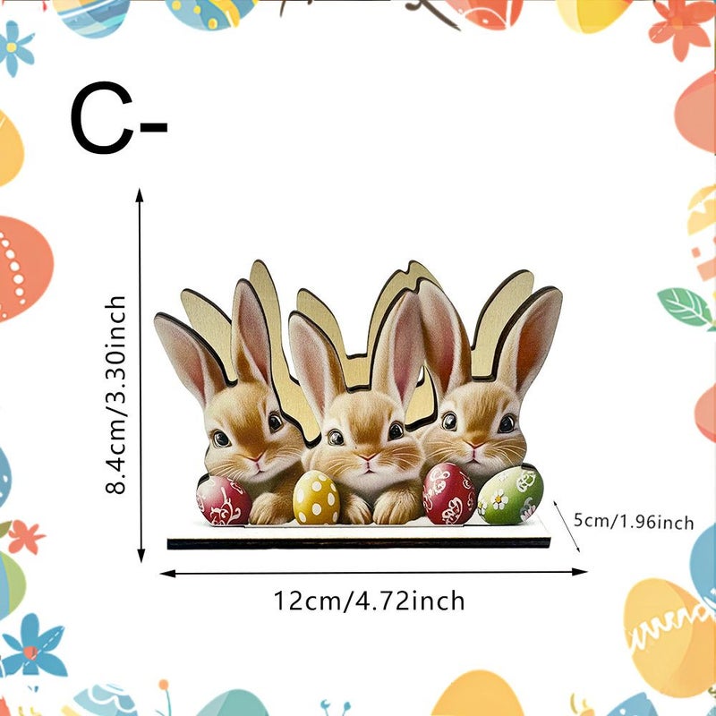 Wooden Napkin Holder With Easter Carrot Bunny Print For Outdoor Picnics 1pc - Image 5