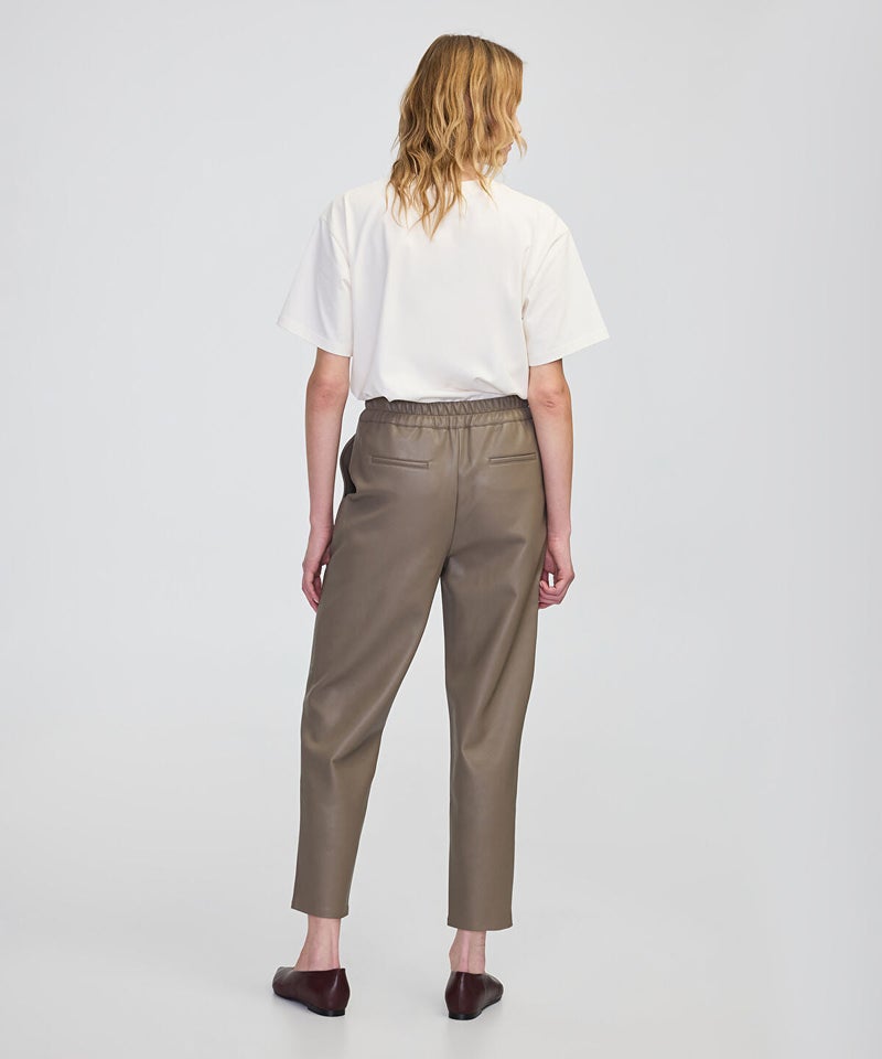Ipekyol Leather-Effect Carrot-Fit Trousers - Image 3