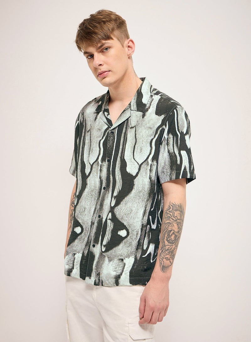 THE BEAR HOUSE Nylon Shirt for Men | Slim Fit, Short Sleeve, Casual or Formal Button-Down | Soft, Breathable Fabric for Work, Everyday, & All-Season Wear in Stylish  - Image 5