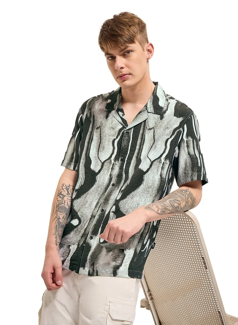 THE BEAR HOUSE Nylon Shirt for Men |Short Sleeve, Casual or Formal Button-Down | Soft, Breathable Fabric for Work, Everyday, & All-Season Wear in Stylish