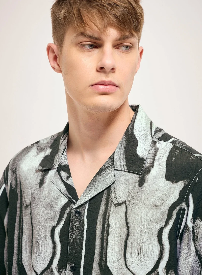 THE BEAR HOUSE Nylon Shirt for Men |Short Sleeve, Casual or Formal Button-Down | Soft, Breathable Fabric for Work, Everyday, & All-Season Wear in Stylish